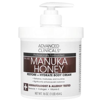 Manuka Honey, Restore + Hydrate Body Cream, 16 Oz (454 G)