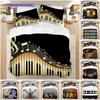 1PC Music, Guitar Theme Bedding Quilt Set Quilt Cover Pillowcase Home Decoration Birthday Gift (1 * Duvet Cover + 2 * Pillowcase, Without Core)