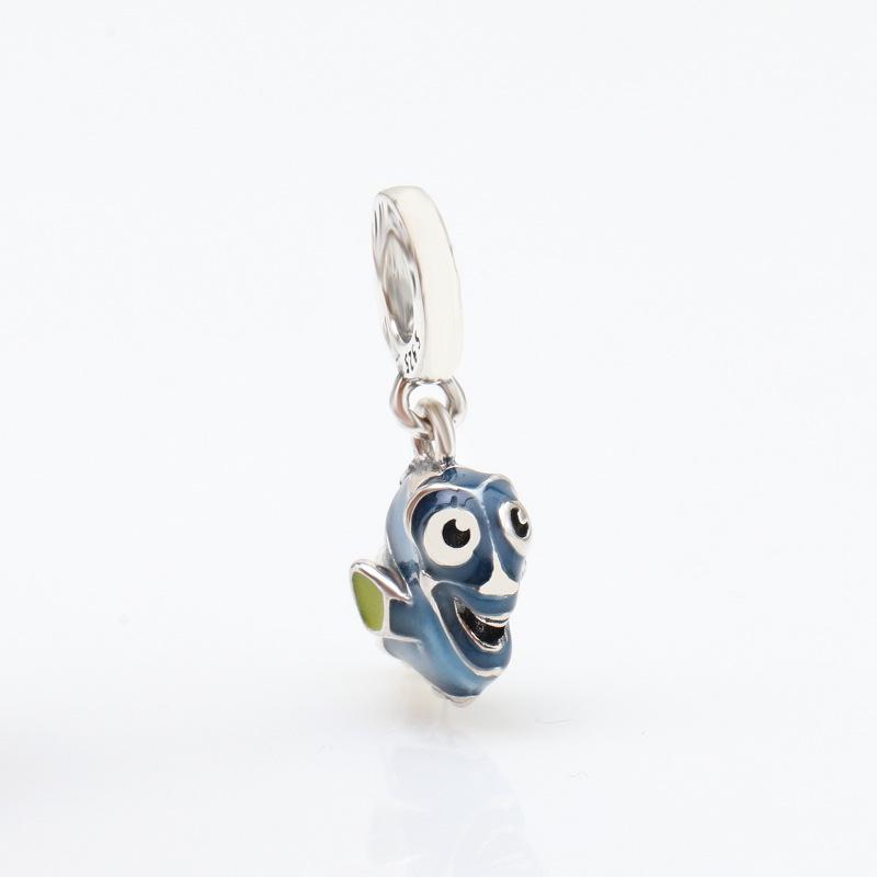 Pixar Dory Clownfish White Copper Pendant - Underwater Blue Charm серебряный
