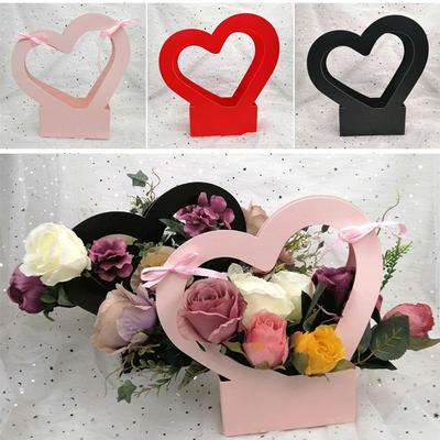 New Love Hollow Romantic Decorate Rose Arrangement Box Flower Packing Box Paper Bags Portable