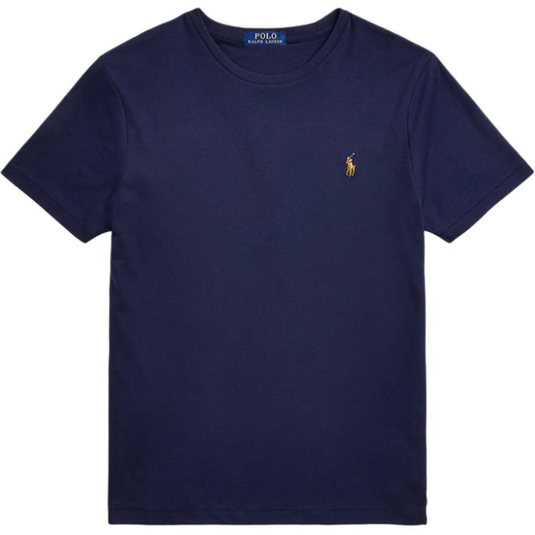 Polo Ralph Lauren Pony Embroidered Crew Neck Short Sleeve T-Shirt Men T-Shirts Navy-Blue 710803228002
