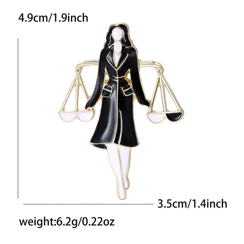 Fashion Enamel Professional Brooches Workplace Character Pins Event Party Decoration Clothes Accessory