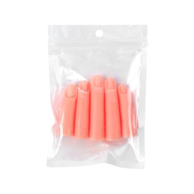 5 Stück/Set Nail Art Übungshand Falscher Finger Silikonnägel mit Magnet Kann Nagelplatte einsetzen Maniküre Werkzeuge Display