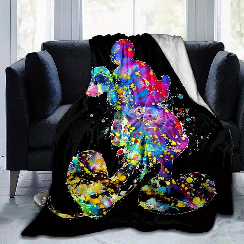 1pc, Mickey (2) Home Decor Flannel Blanket Perfect Gift for Bedroom, Living Room, Travel, Camping, Car