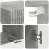 TV Cabinet Set 4 pcs Concrete Grey Particleboard