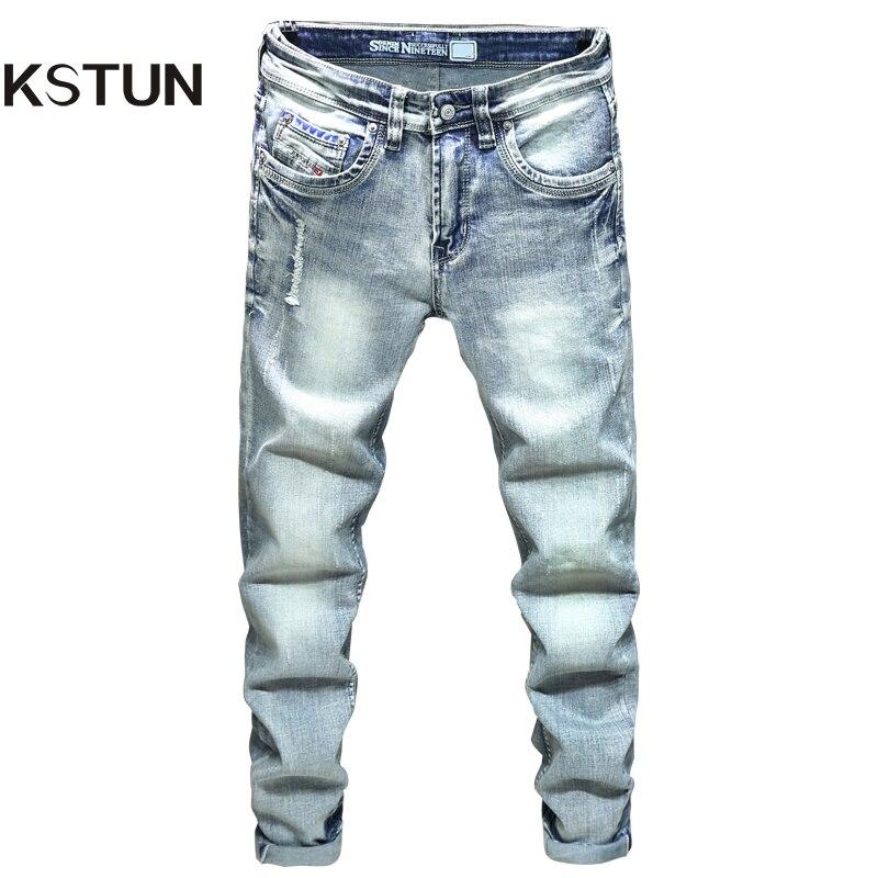 Buy Brand Men Jeans Ripped Light Blue 