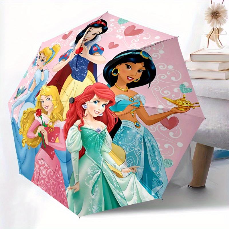 1pc Disney Princess Automatic Folding Umbrella, 8-Rib Portable & Foldable Design, All-Season Use, Highqualityy0722039