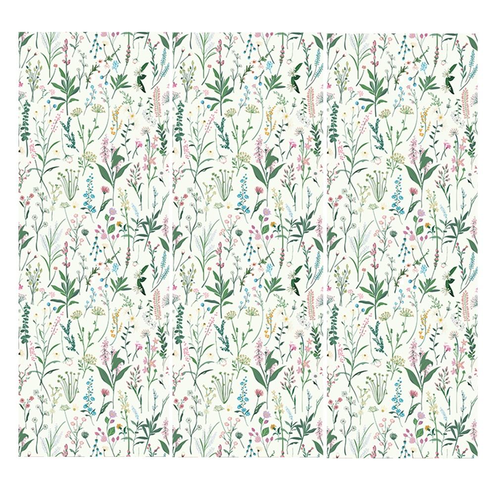 Papel de Parede Floral Preto Autoadesivo Papéis de Parede de Quarto de Flor Fofos Descascar Colar Impermeável PVC Adesivos de Móveis Decoração de Casa