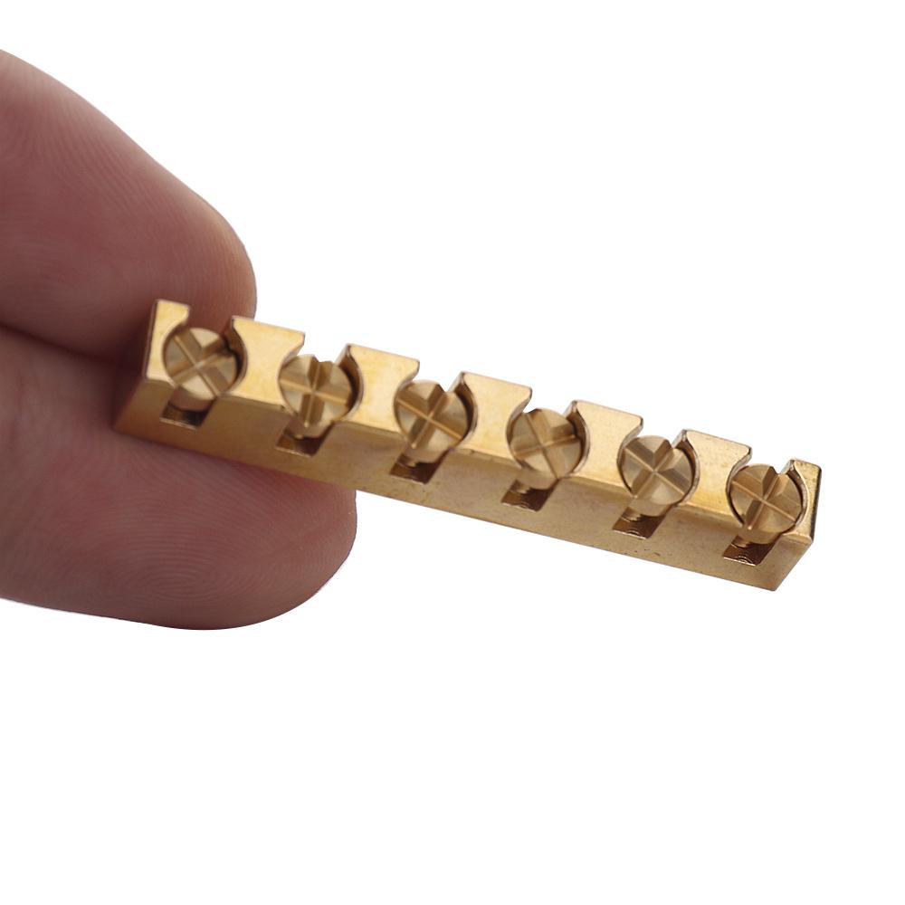 43mm Gitarrensattel Verstellbarer Messingsattel 6 Saitenhöhe Glocke Gitarrensattel für Gibson Les Paul LP SG Style Gitarre