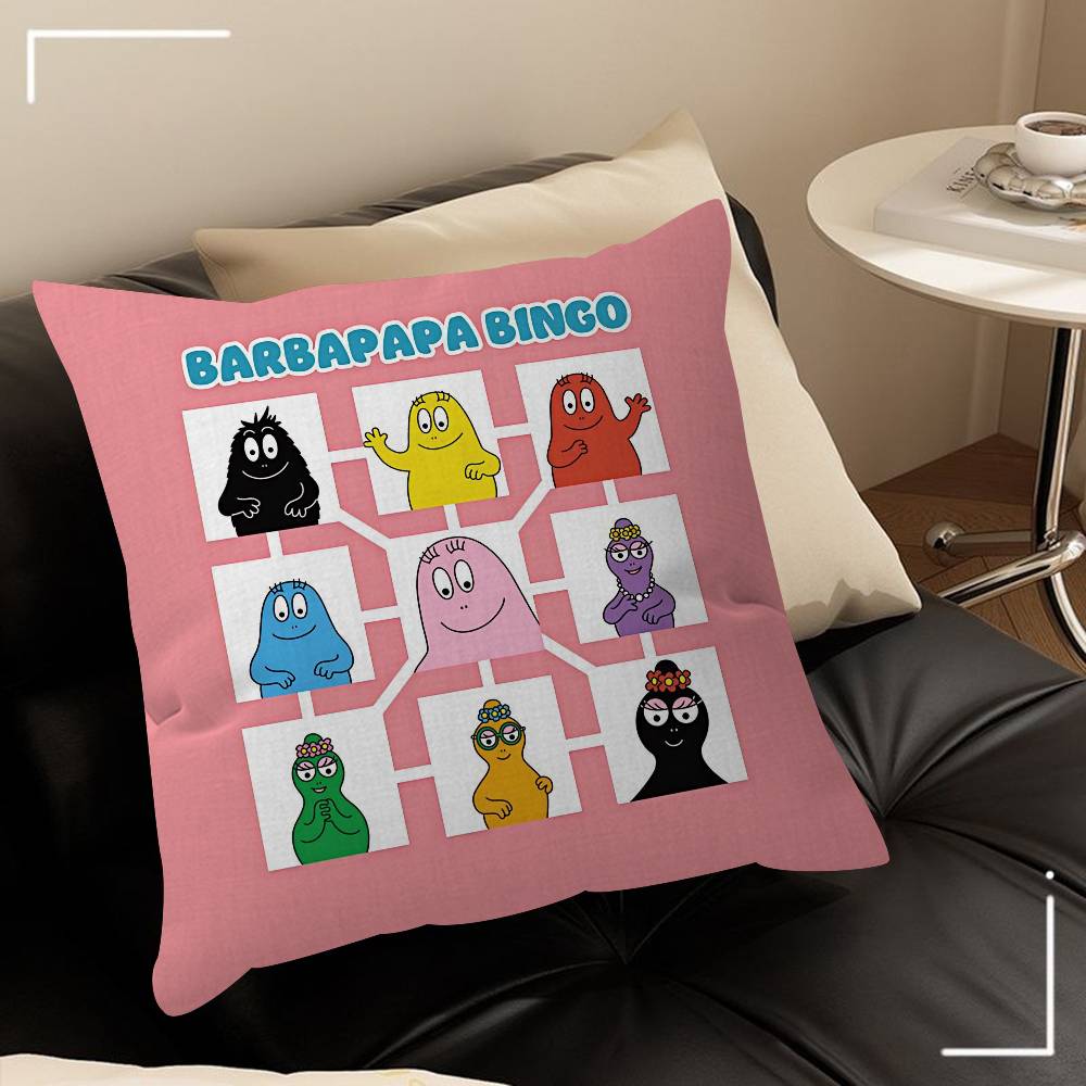 Cartoon Barbapapa CUTE   Pillowcase Toon Gift Cushion Cover Bedroom Home Sofa Chair Seat Decor Pillow Case