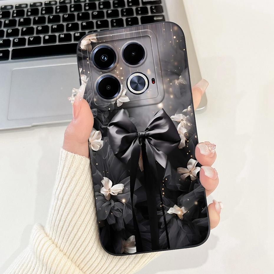 Beautiful Floral Phone Case For Infinix Note 40 4G / Note40 Pro / Note 40 Pro+ (40 Pro Plus) Soft Silicone Cover Bumpers