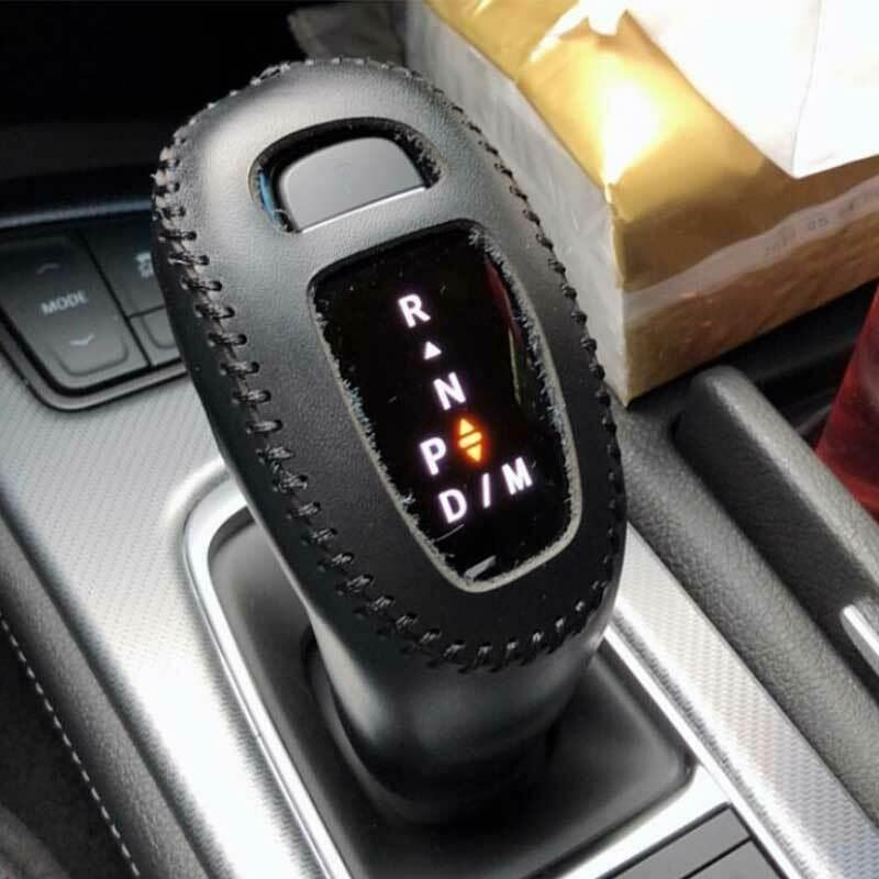For Cadillac CT5 2020-2022 Black Leather Gear Shift Knob Shifter Lever Trim 1PCS