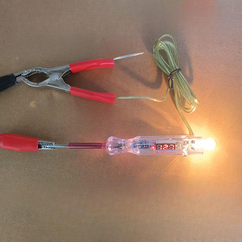 6V-36V Elektrischer Spannungsprüfer Stift Sonde Lampe Zweifarbige LED-Leuchte Auto Autolicht Stromkreistester Auto Stromkreis Reparaturwerkzeuge