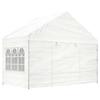 VidaXL Belvédère avec toit blanc 15,61x4,08x3,22 m polyéthylène, tente de fête, chapiteau, abri à auvent, pavillon, tente 3155491