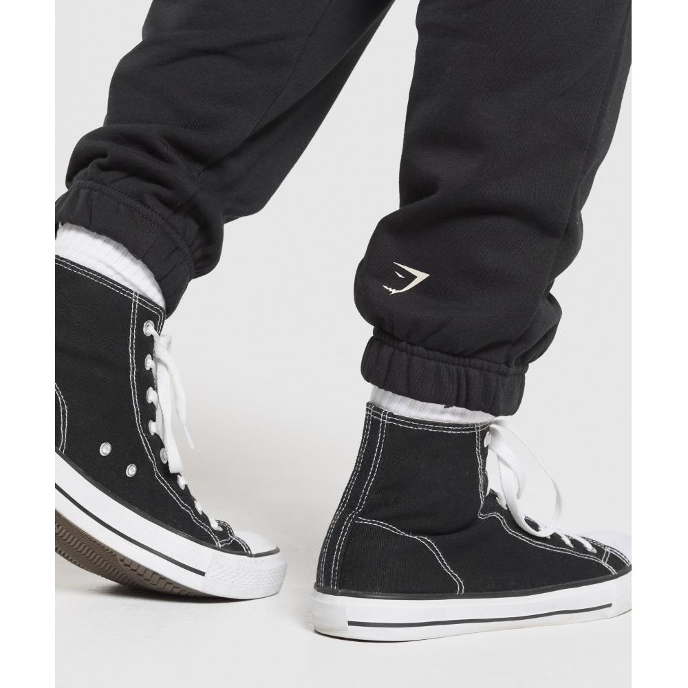 Gymshark Heavy Duty Graphic Loopback Jogger Black B3c3d Bb2j