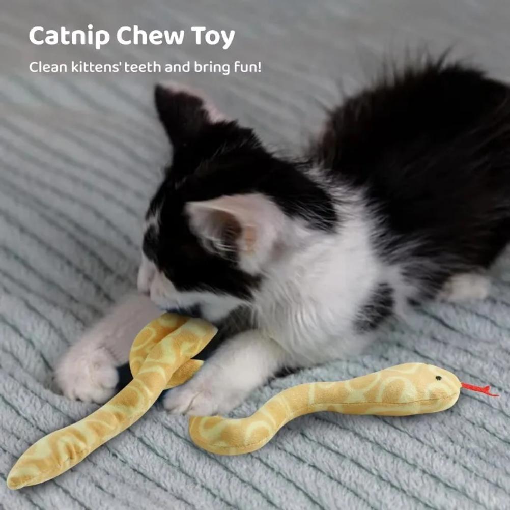 Cat Catnip Toy Interactive Toy Plush Cat Gluttonous Snake Bite-Resistant Molar Interactive Toy Gift For Cat Pet Accessories