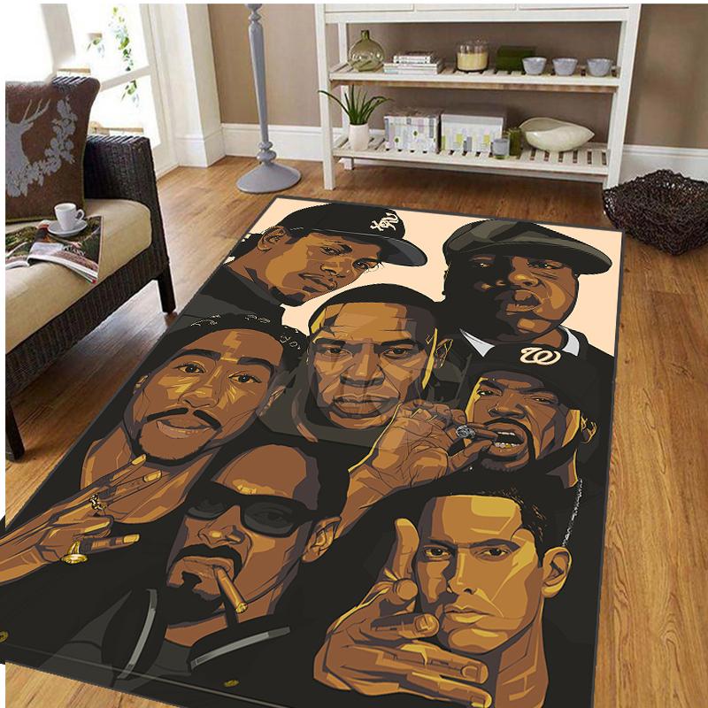 Music Star Rectangle Hip-Hop Carpet for Living Room Bedroom Rug Kitchen Kids Door Unslip Floor Mats Gift Photography Props Rug