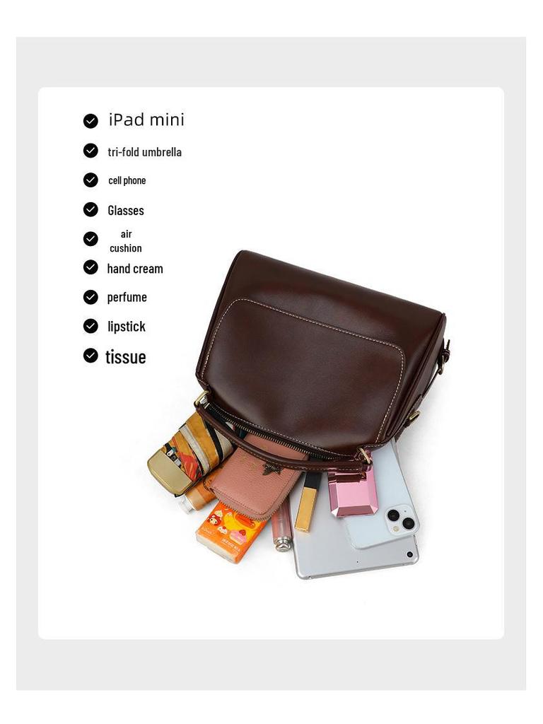 2025 Women's Genuine Leather Crossbody Tote: Large Capacity Summer Handbag & Shoulder Bag