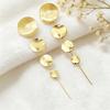 Exaggerated Metal Round Long Tassel Drop Earrings for Women Vintage Gold Color Circular Geometric Dangle Earrings Jewelry Gifts