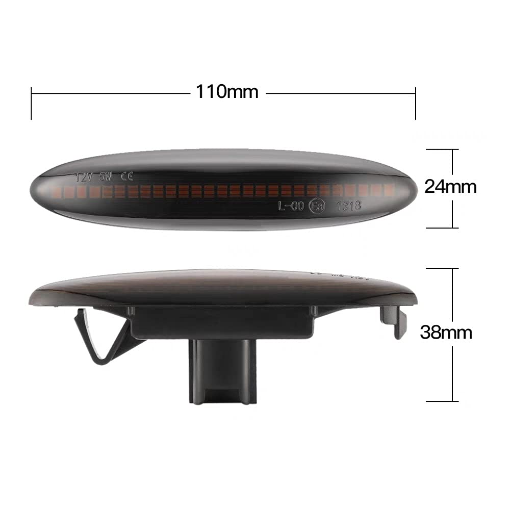 LED Side Marker for Sequential Dynamic High Brightness LED TOYOTA Camry 40 Series Majesta Mark X 120 Series Mark X Geo 10 Series Soarer Highlander