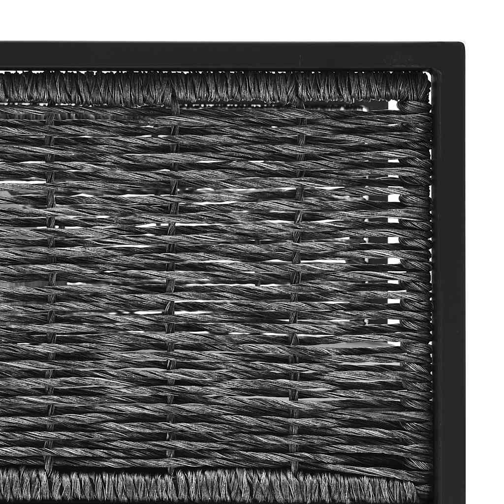 Corner Sofa Module with Left Armrest Poly Rattan Anthracite
