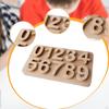 Wooden Number Matching Board Math Game Gifts Fine Motor Skill Early Educational Toy Learning