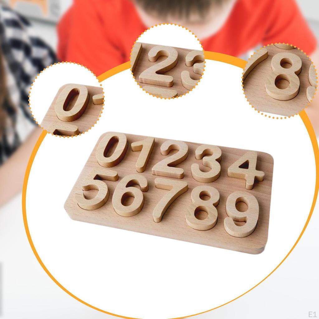 Wooden Number Matching Board Math Game Gifts Fine Motor Skill Early Educational Toy Learning