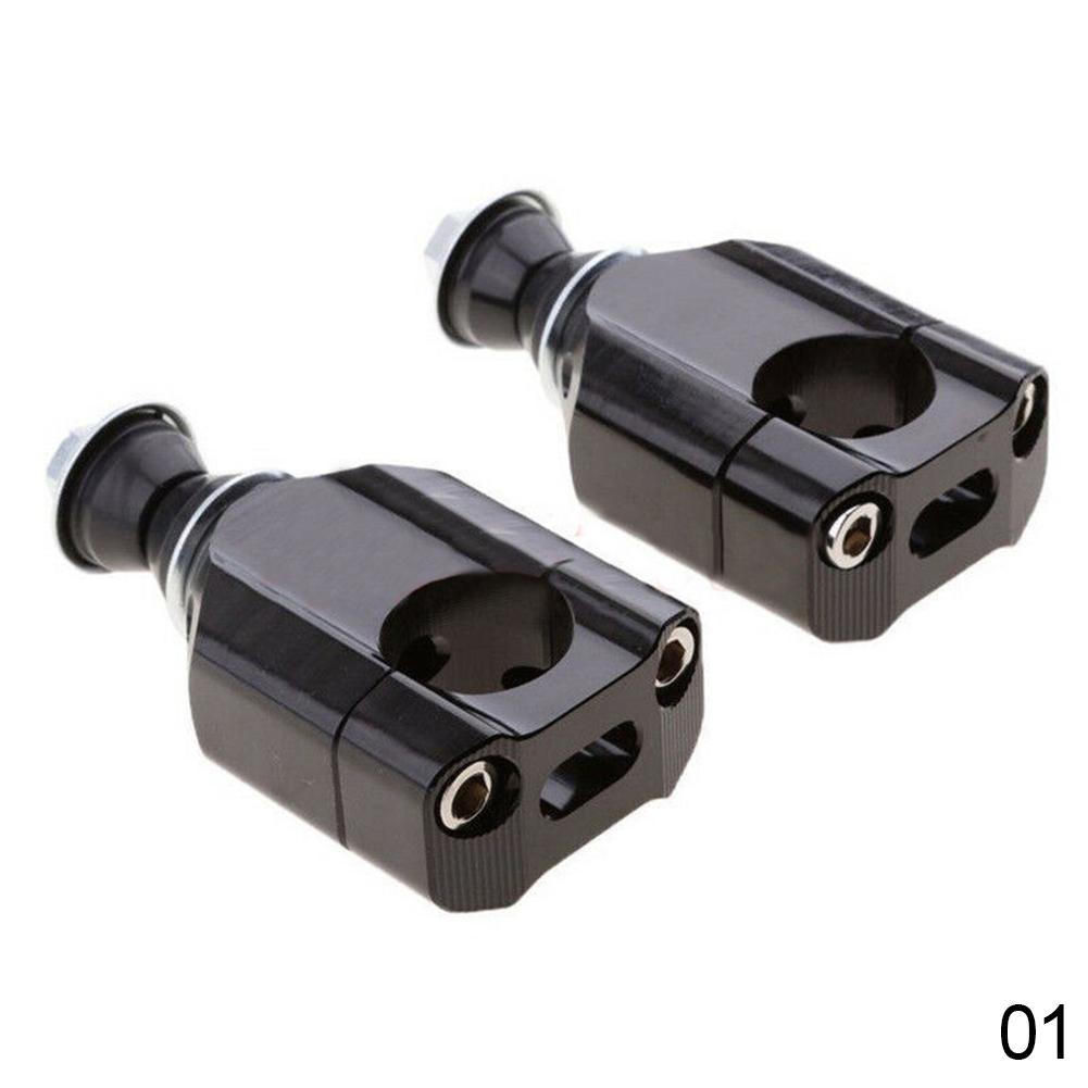 2PCS 28mm CNC Aluminum Universal Motorcycle HandleBar Fat Bar Mount Clamps Risers Lifter Dirt Bike Motorcycle 1 1/8"
