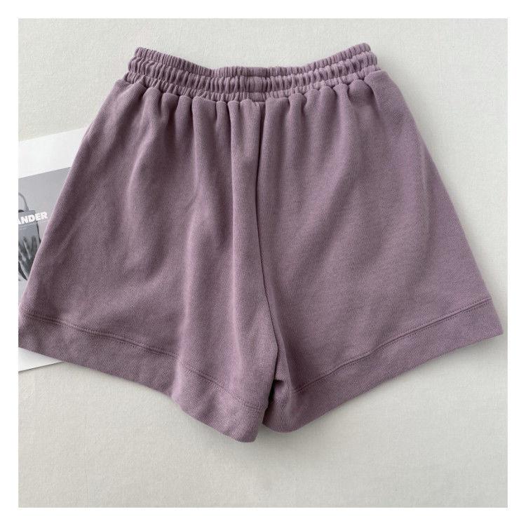 Dámské Pohodlné Volné Široké Kalhoty na Stahování A Kalhoty Štíhlý Pas Štíhlý Střih Ležérní Domácí Všestranné Sportovní Šortky Nové