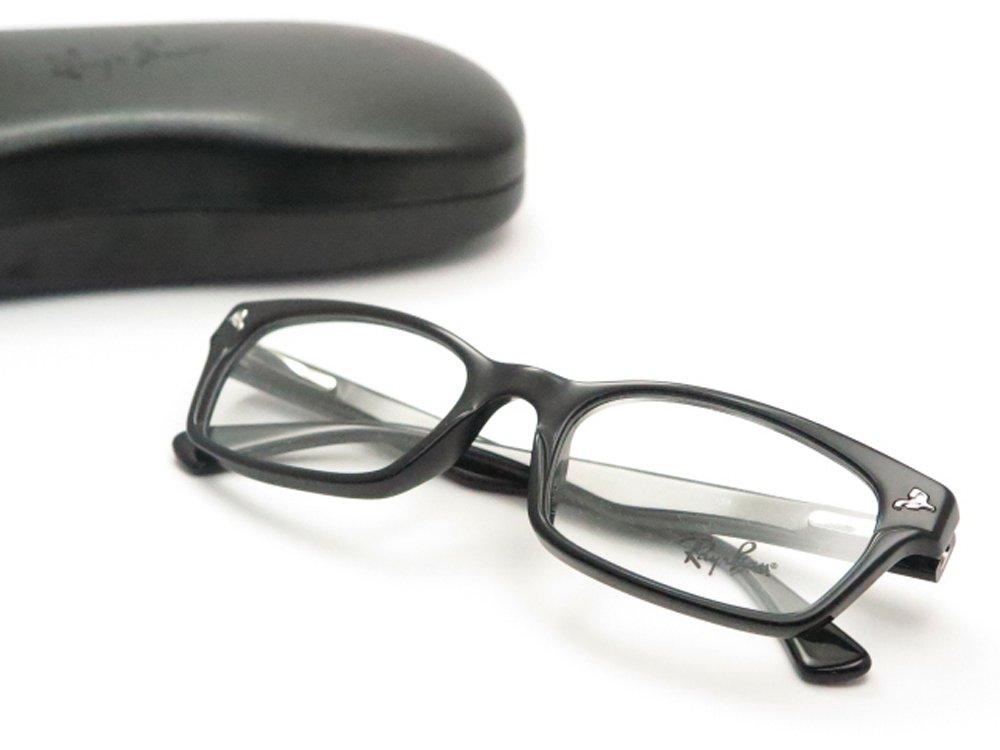 RX5017A 2000 PC clear lenses computer Glasses set with lenses [Ray-Ban] (RB5017A 2000) Black, Non-prescription (for use), included. [Authorized