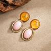 New Personality Geometric Water Drop Resin Pendant Earring Women Trendy Jointed Dangle Earrings Charm Jewelry Accessories