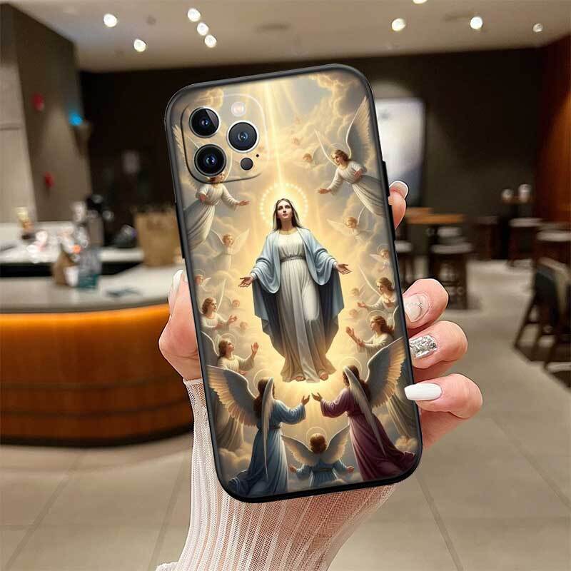 Virgen Maria Case for Samsung M55 M35 M15 A02 A05S A05 A06 A15 A12 A13 A10 A16 A20 A22 A24 A25 A30 A31 A32 A33 A35 A42 A50