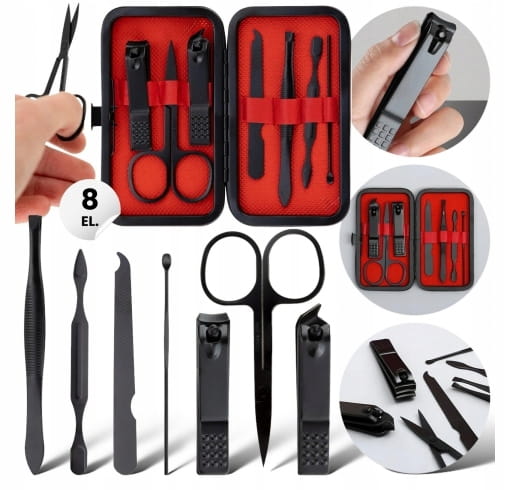 Professional 8-in-1 stainless steel pedicure set