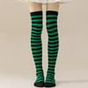 Absorb Sweat Colorful Striped Stockings Keep Warm Knee Thigh High Socks  Fashion Show