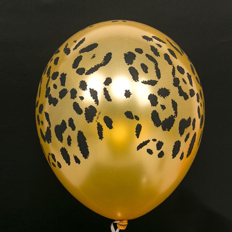 Children'S Birthday Balloon Zebra Pattern Decoration Scene Arrangement Arch Round Animal Pattern Balloon 100Pcs/Bag