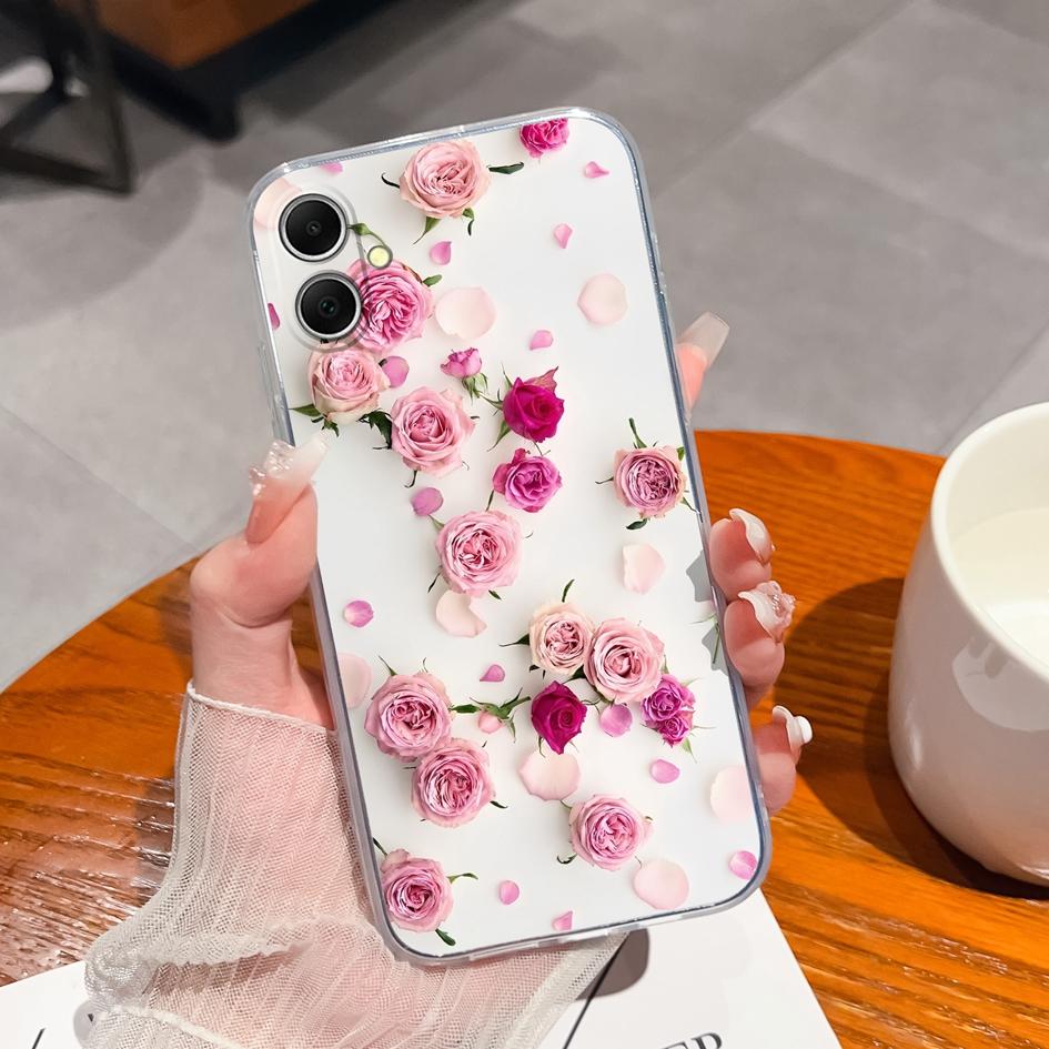 Exquisite New Cover For Samsung A26 A06 S25 Plus Ultra S25Ultra F14 S24 FE M35 A16 A36 A56 Popular Flower Camera Protection Silicone For Samsung Shell
