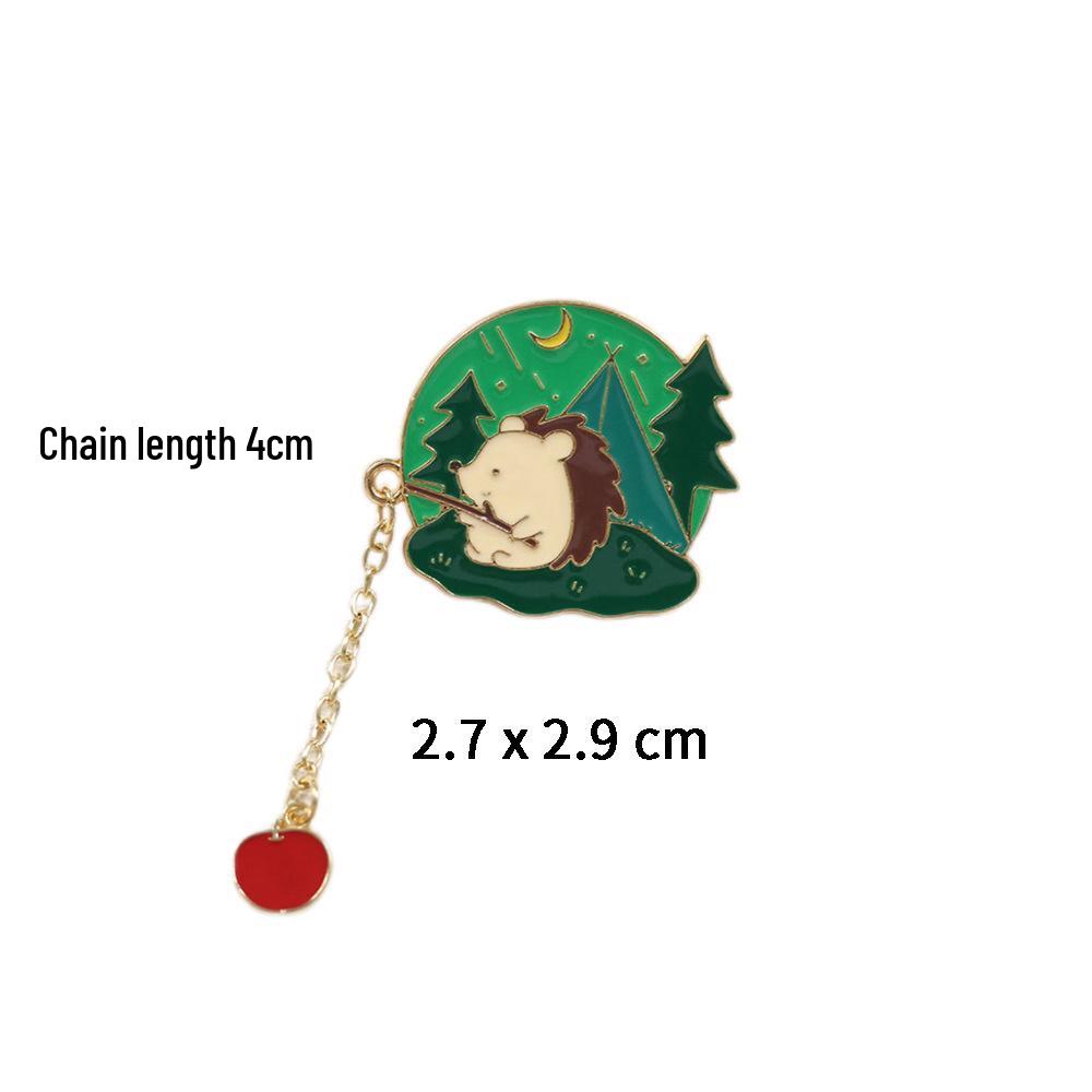 Cartoon Japanese-Style Animal Brooch: Cute Kitten, Rabbit, and Little Fox Metal Badge for Backpack or Clothing Accessory