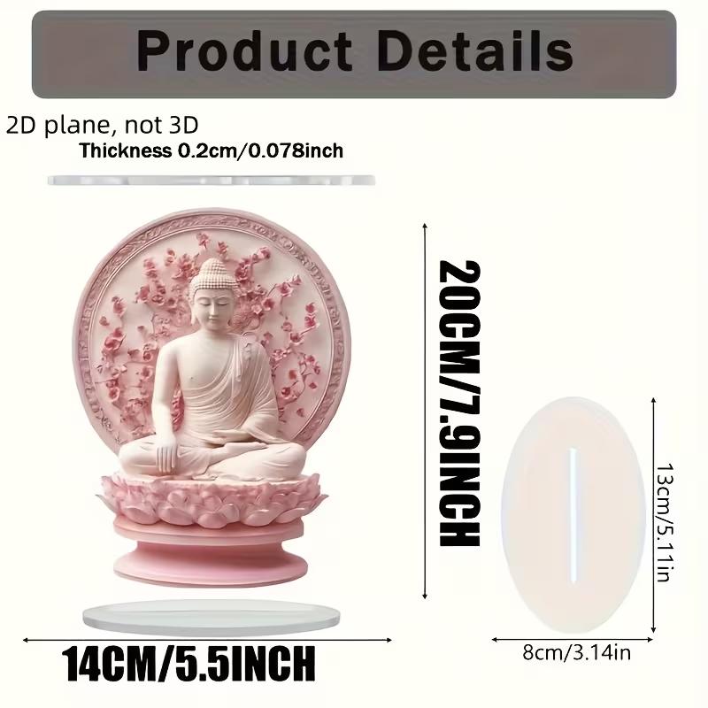 Pembe Zen Buda Heykeli, Masaüstü Meditasyon Dekorasyonu, Zen Meraklıları İçin Ruhani Hediye, Yeni Eve Taşınma, Doğum Günleri, Düğünler