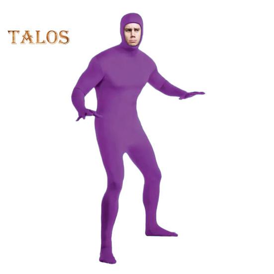 Stage Performance Jumpsuit with Zipper Closure Full Outfit Halloween Carnival Cosplay Custome Skin Tight Jumpsuit Role-Playing Photography Studio