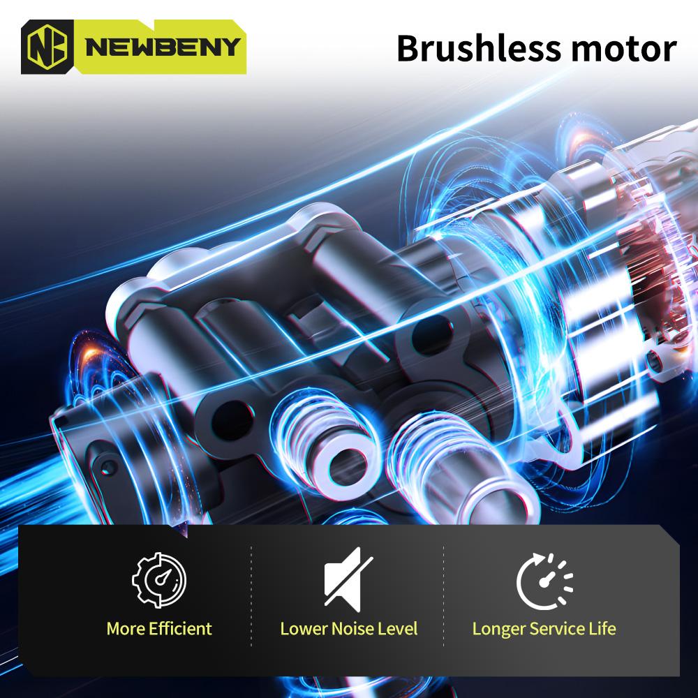 NEWBENY 200Bar 6 IN 1 Brushless Electric Car Washer Cordless Efficient Garden Cleaning Power Tools For  18V-21V Battery