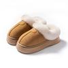 New Women's Thick-soled Cotton Slippers Home Indoor Couple Velvet Warm Feet Comfortable and Non-slip Winter Casual Cotton Mop