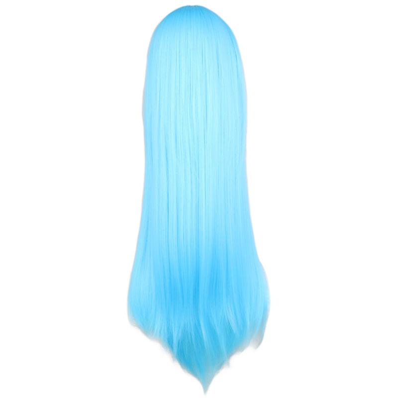 Long Straight Cosplay Wig Women Costume Party Black Red Ombre Heat Resistant Synthetic Hair Wigs