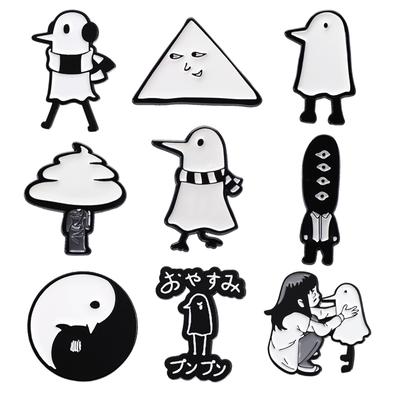 Cartoon Oyasumi Punpun Enamel Pins Cute Animal Brooches Good Night Punpun Cute Lapel Badge Wholesale Brooch Jewelry Accessories