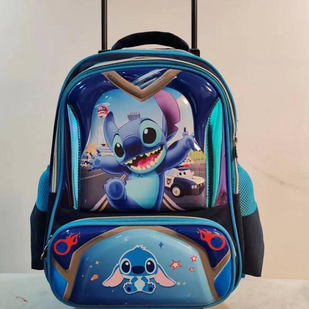 16-Inch Round Rod Schoolbag, Student Tie Rod Schoolbag, Boys And Girls, Children'S Dual-Purpose Backpack, Backpack 3-6 Level Burden Reduction