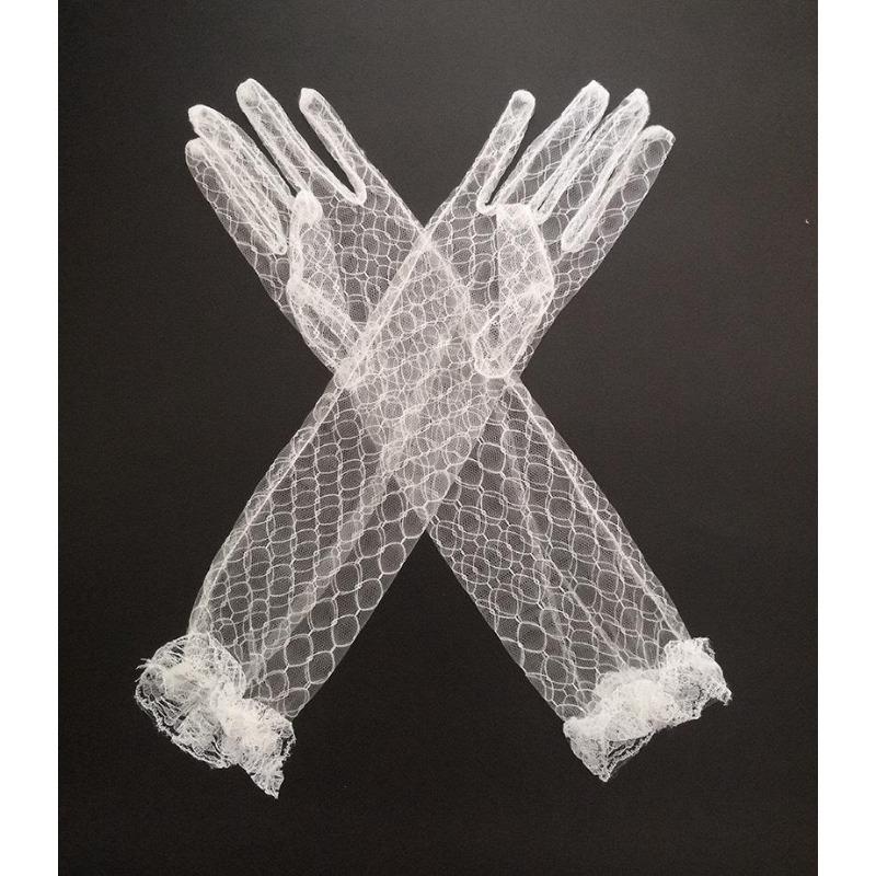 

Невеста Тонкие кружевные перчатки Длинные свадебные аксессуары Перчатки