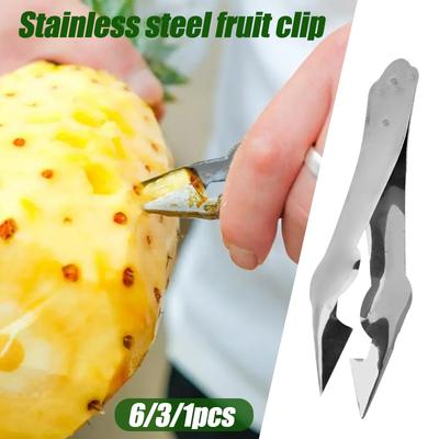 Edelstahl Erdbeere Schäler Obst Schäler Ananas Corer Hobel Cutter Küche Messer Gadgets Ananas Slicer Clips Neue
