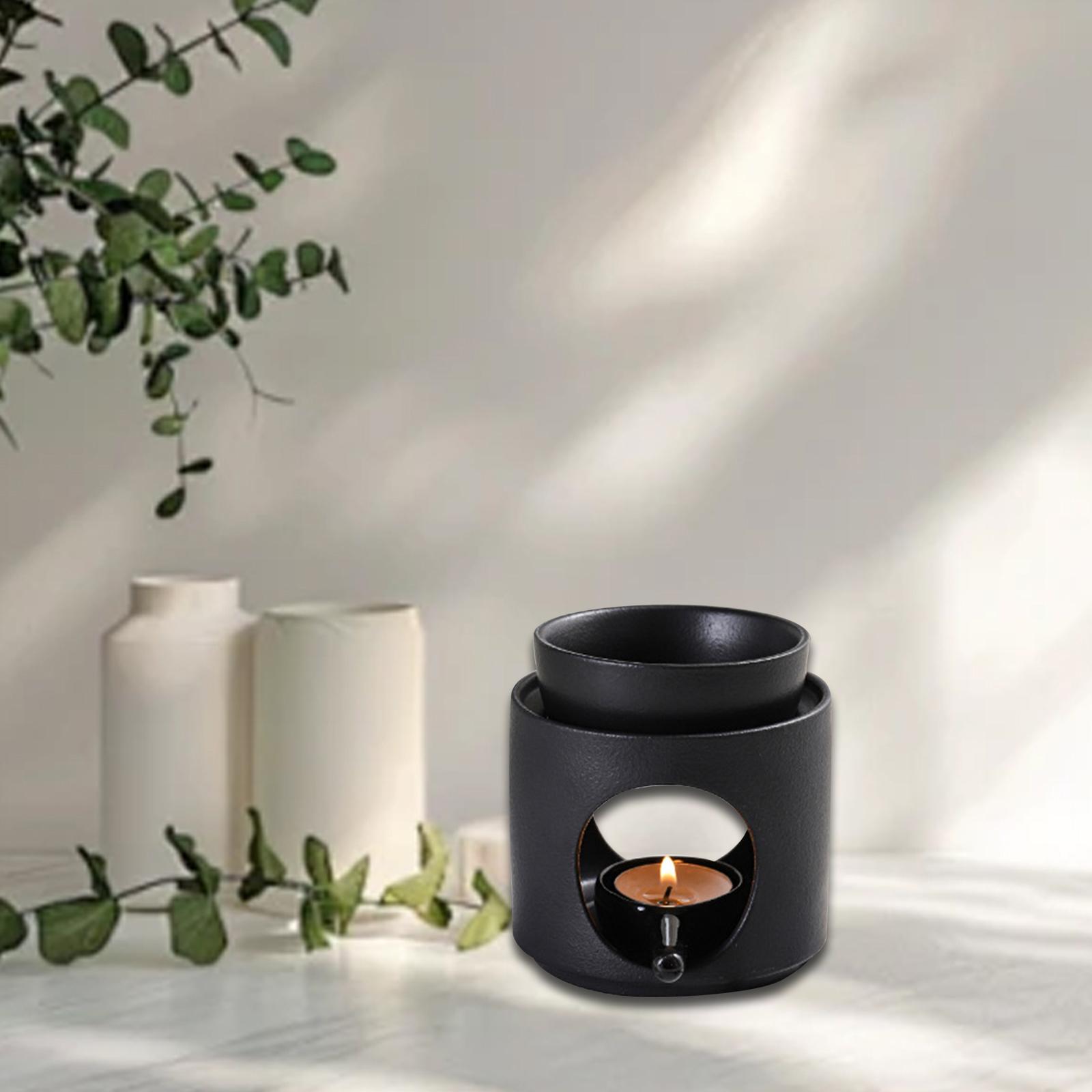 

Essential Oil Burner Tabletop Multifunctional Decorative Fragrance Warmer Ceramic Oil Diffuser Tealight Holde Waxes Melt Burner