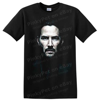 Camiseta con Retrato de John Wick Keanu Reeves Camiseta Gráfica de Película de Acción Oscura Regalo Arte