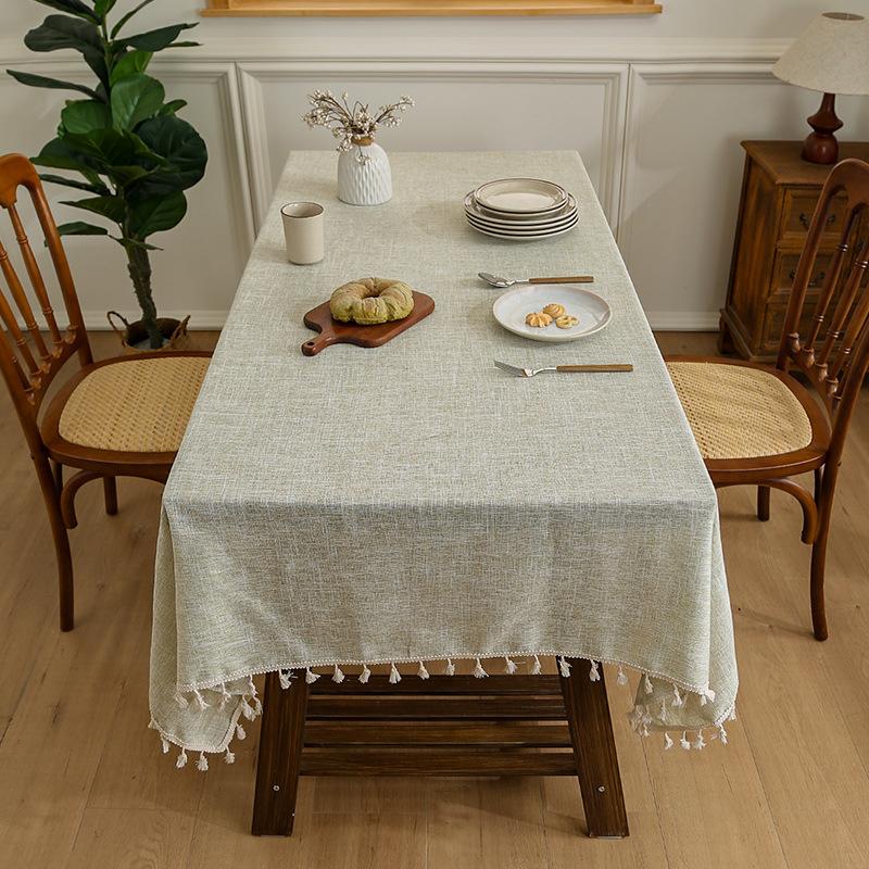 Bamboo Linen Tablecloth Thickened Cotton And Linen Wind Fabric Japanese Conference Tablecloth Tablecloth Coffee Table Cloth