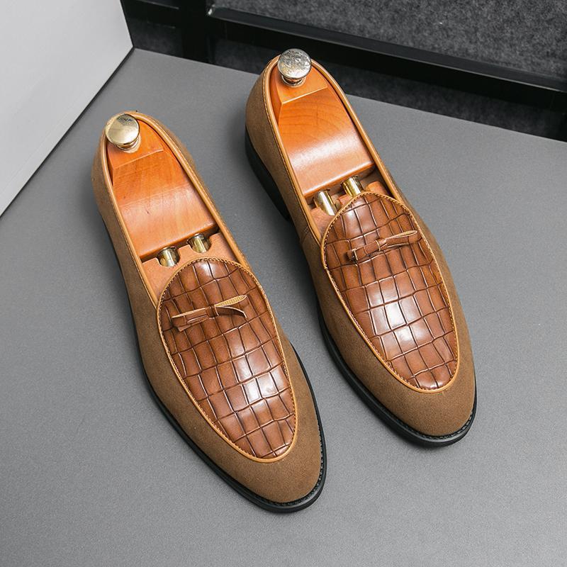 Men s Autumn Leather Loafers - Formal and Casual Slip-on Shoes 41